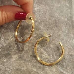 Cookie Lee Twisted Gold-tone Hoops